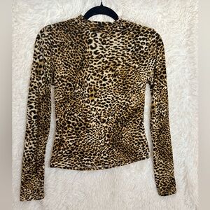 SHEIN Leopard Print Long Sleeve Top